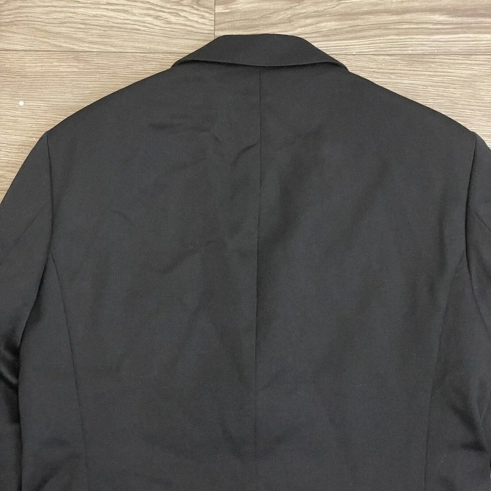 Club Monaco Black Wool Notched Double Lapel 2 Button Blazer Jacket